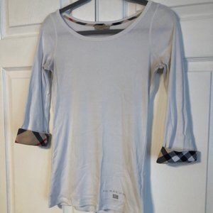 Burbery Brit 3/4 Sleeve Shirt, Sz S
